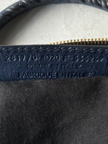 Balenciaga Classic City Navy on Gold Giant 12 Lambskin Bag