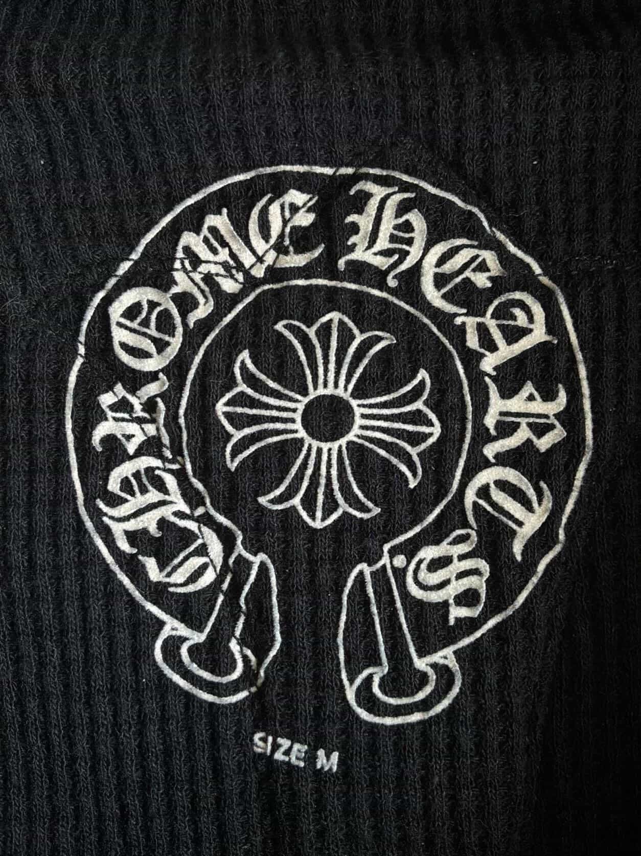 Vintage Chrome Hearts x Big Bang Leather Cross Patch Hoodie