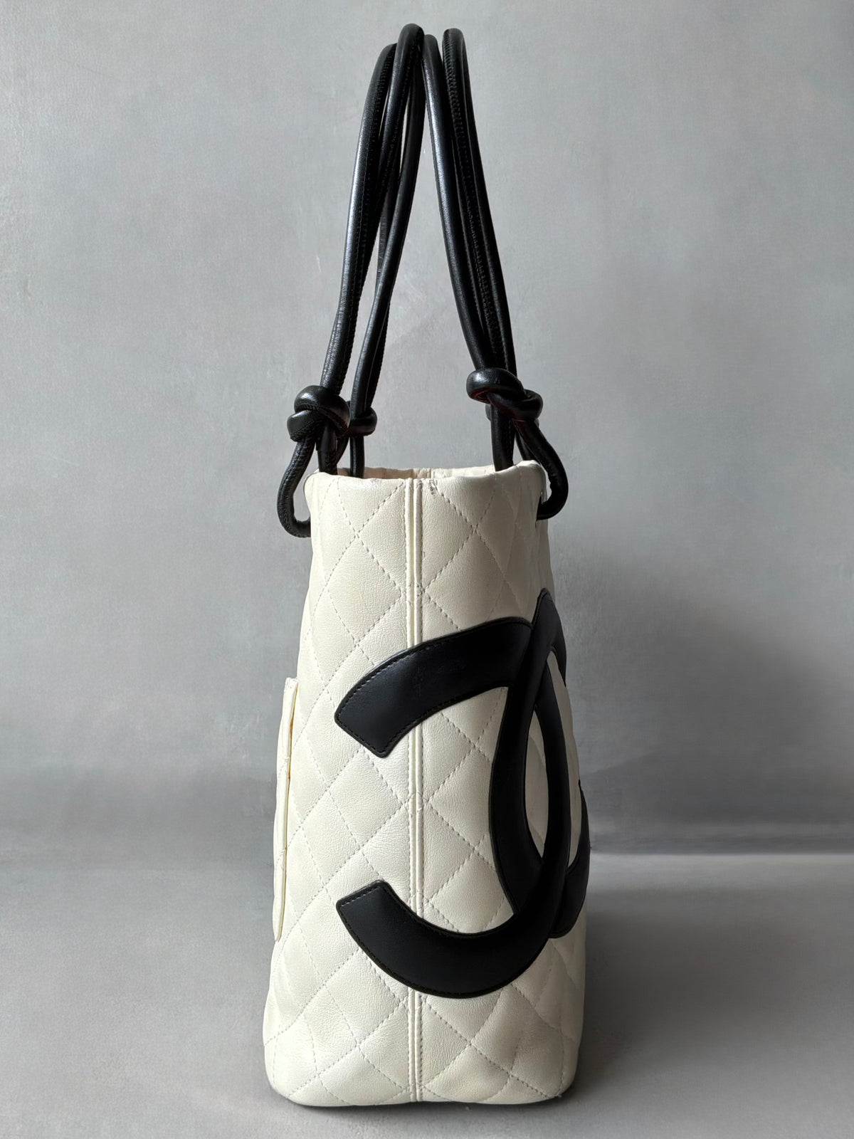 Chanel Cambon Ligne White & Black Small Tote Bag