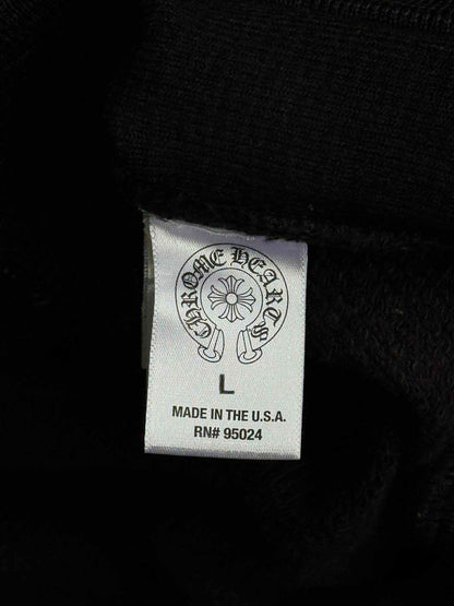 Vintage Chrome Hearts Cross Patched Silver Zip Hoodie