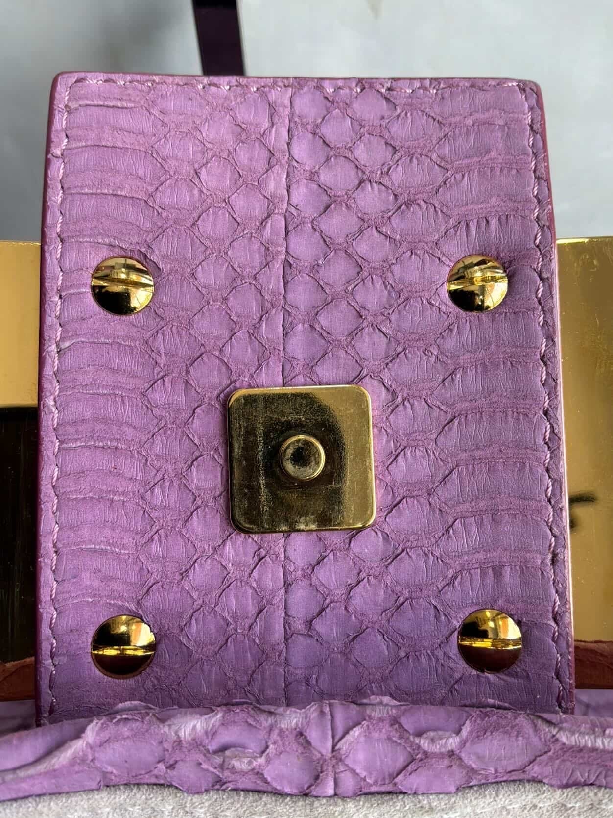 Fendi Python Leather Large Mamma Baguette Bag
