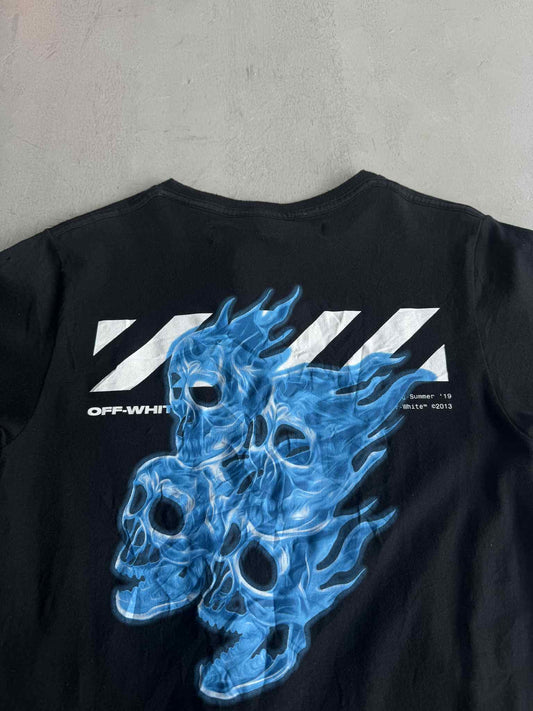 Off- White Diagonal Logo Black Tee