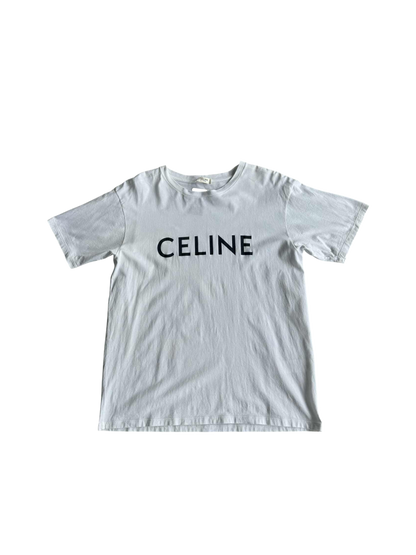 Celine Spellout Design White Shirt