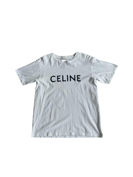 Celine Spellout Design White Shirt