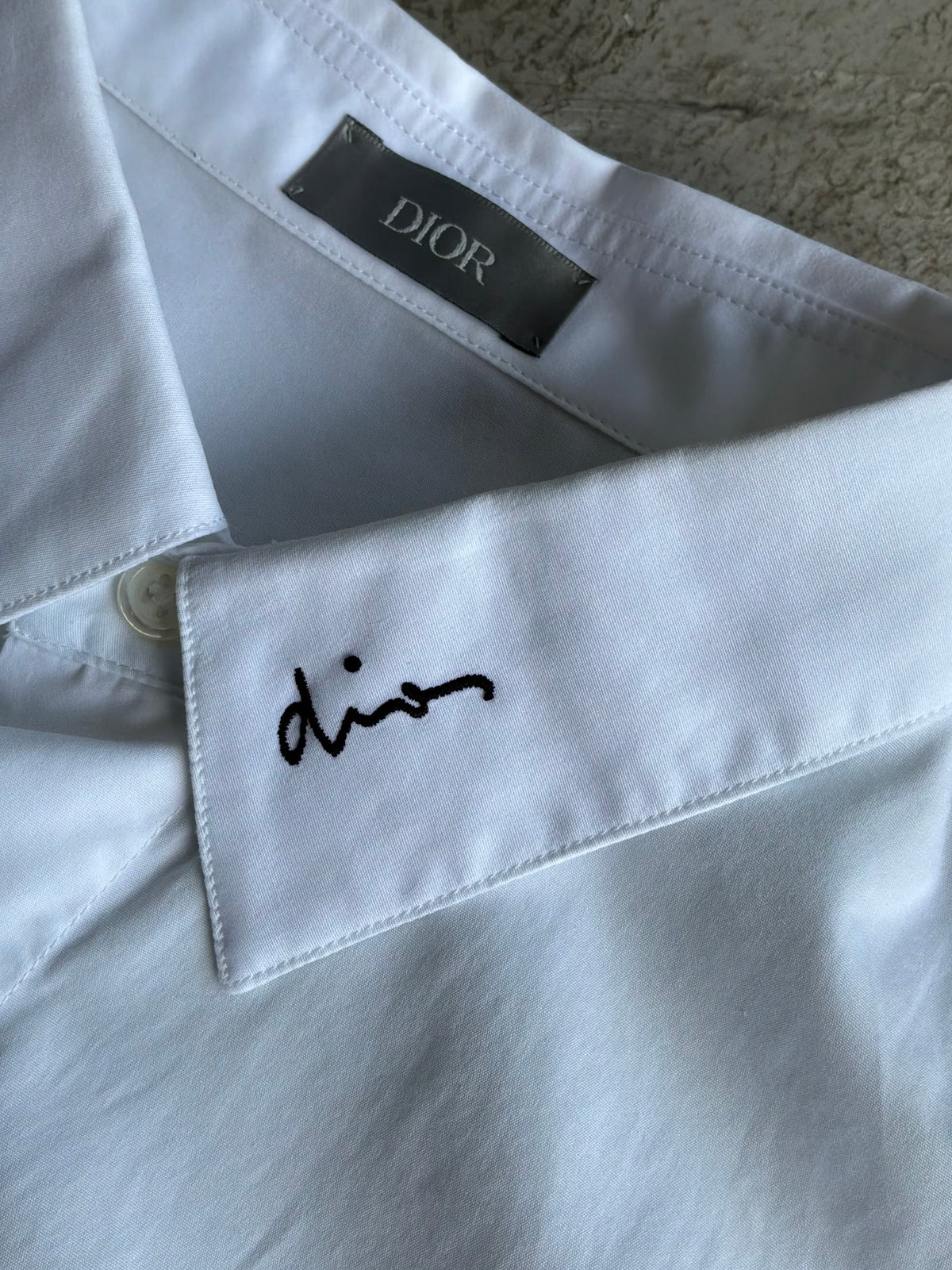 Dior Cursive Neck Script Longsleeves Shirt