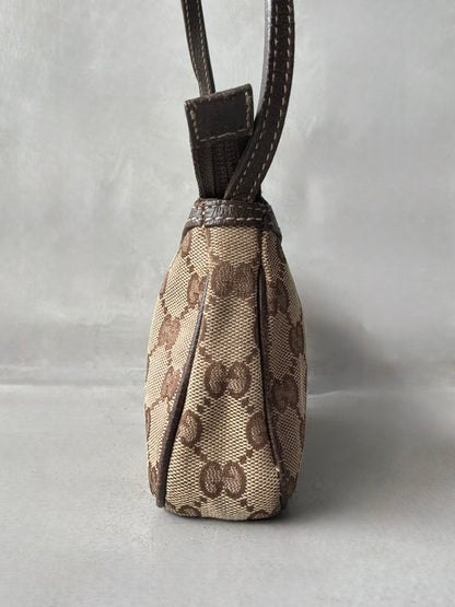 Gucci Brown Monogram Pochette