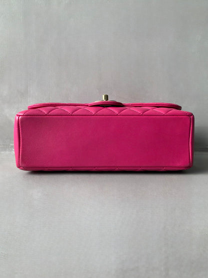 Chanel Classic Single Flap Medium Pink Lambskin Bag