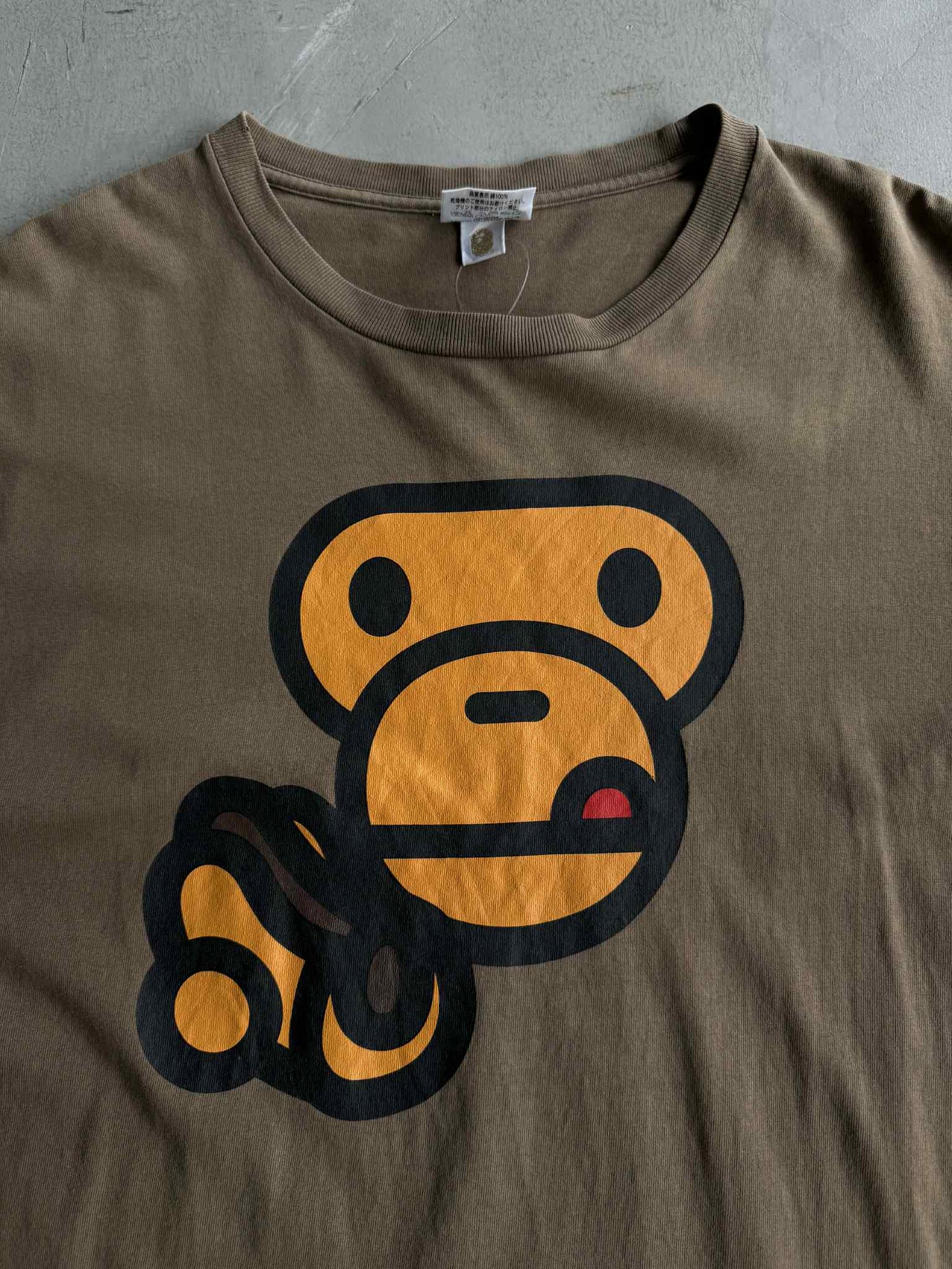Bape Baby Milo Hotdog Brown Shirt