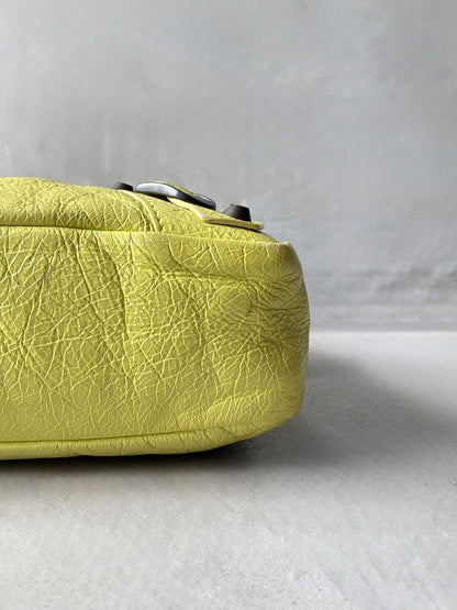 Balenciaga City ‘Town’  Lime Lambskin Bag