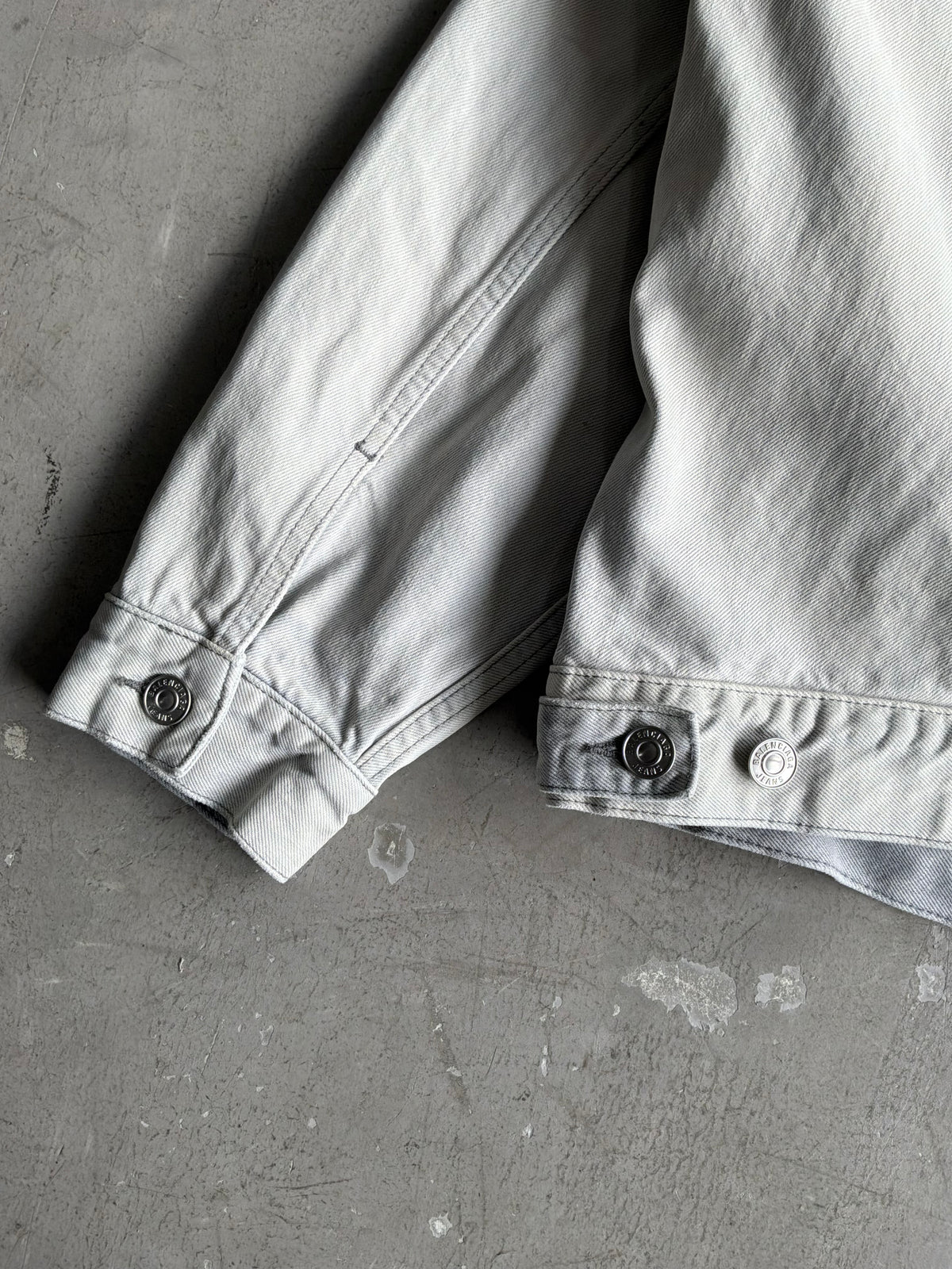 Balenciaga Embroidered Script Denim Jacket