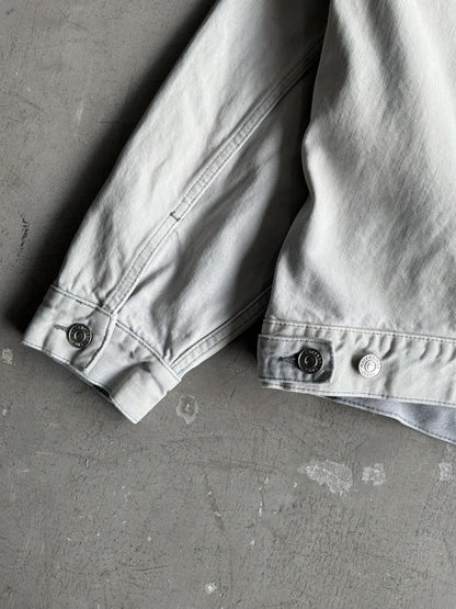 Balenciaga Embroidered Script Denim Jacket