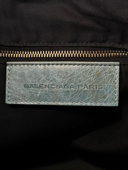 Balenciaga City Work Perforated Blue Bag