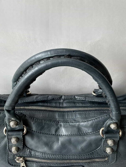 Balenciaga Classic City Giant 12 Navy Lambskin Bag
