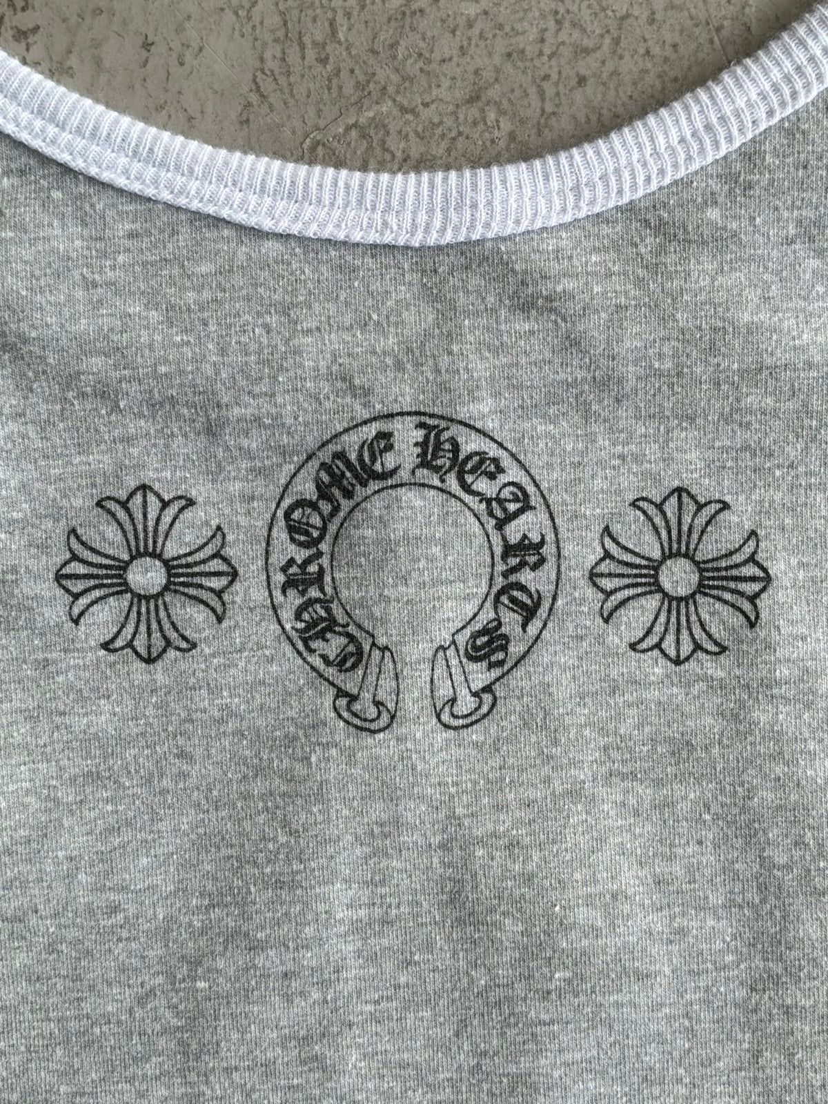 Chrome Hearts Three Logo Gray Mini Dress