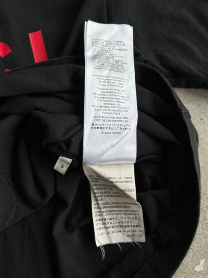 Gucci Cat Script Black Tee