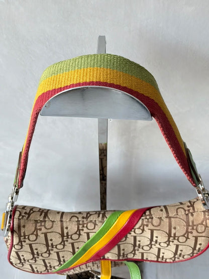 Dior John Galliano Rasta Saddle Bag