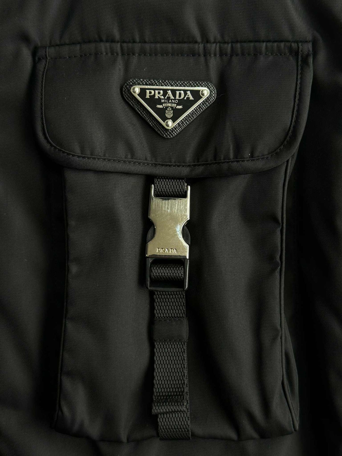 Prada triangle Logo Black Jacket