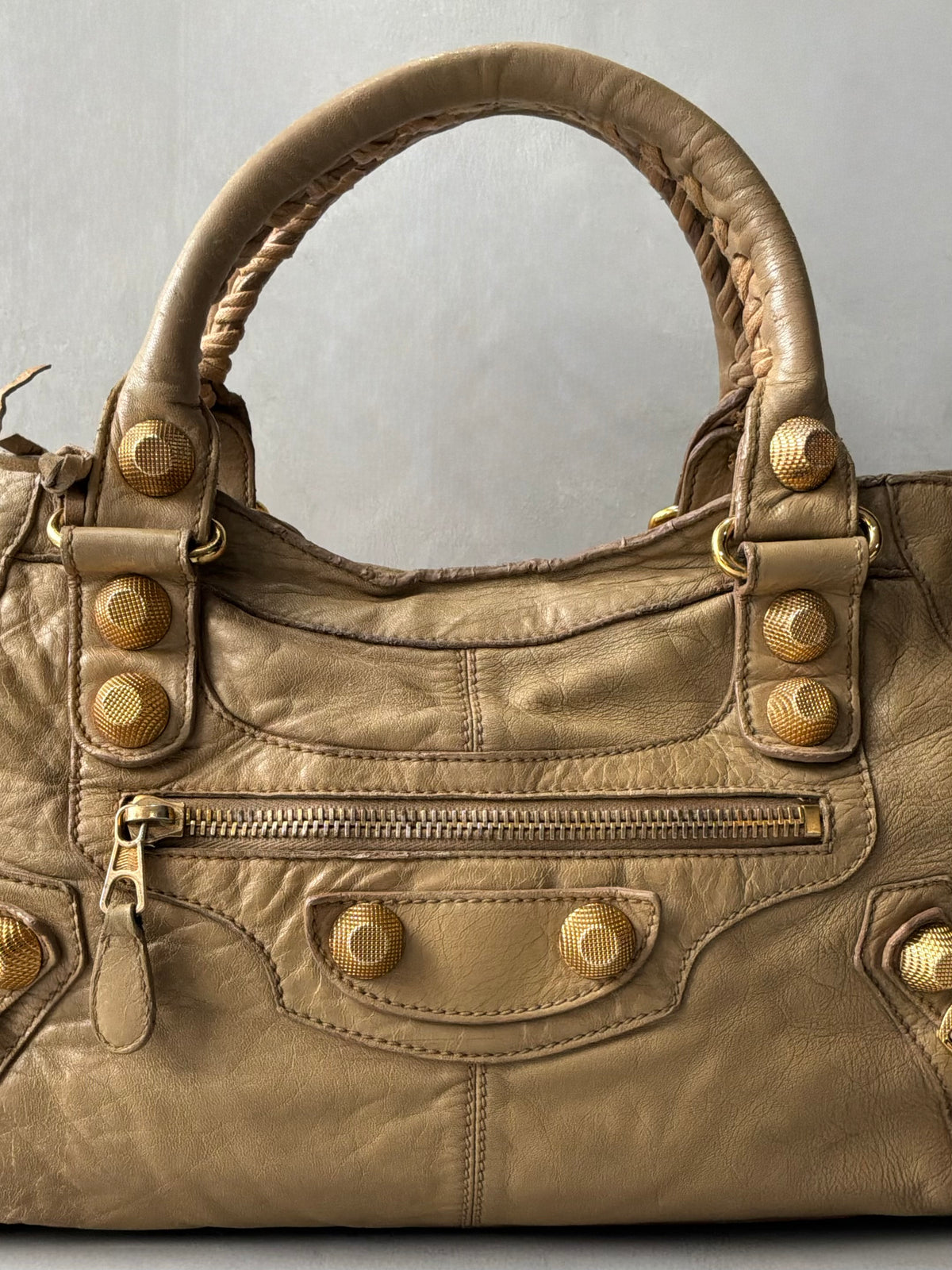 Balenciaga Part Time Old Chevre Beige Giant 21 Lambskin Bag