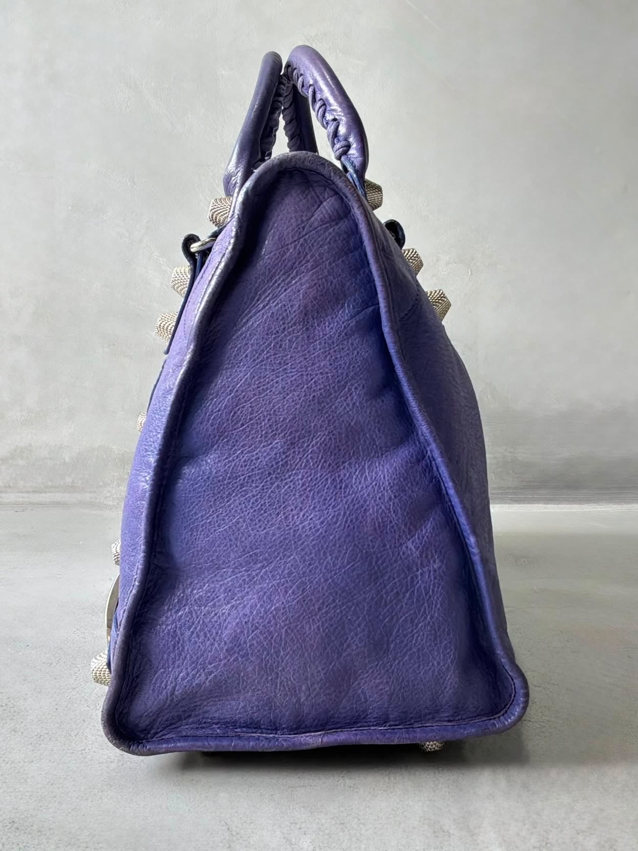 Balenciaga Work Giant 21 Purple Lambskin Bag