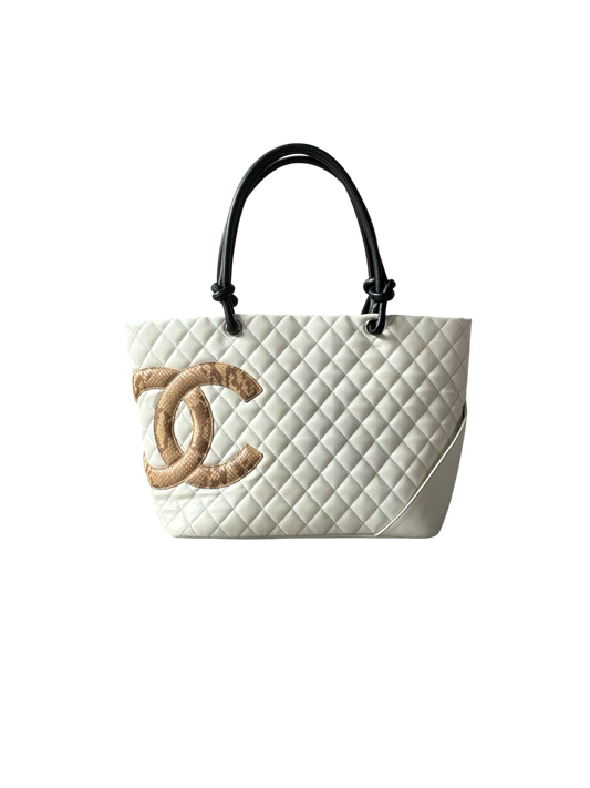 Chanel Cambon Ligne Phyton CC Tote Bag