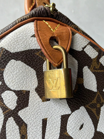 Louis Vuitton x Stephen Sprouse White Graffiti Speedy 30 Bag