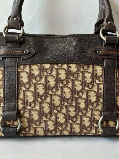 Dior Trotter Leather Boston Bag