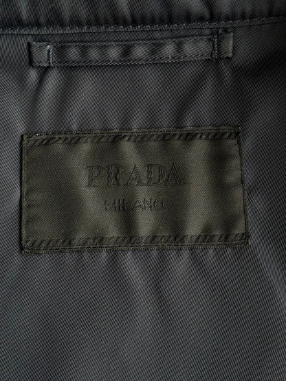 Prada Re-Nylon Chest Emblem Button Up Shirt