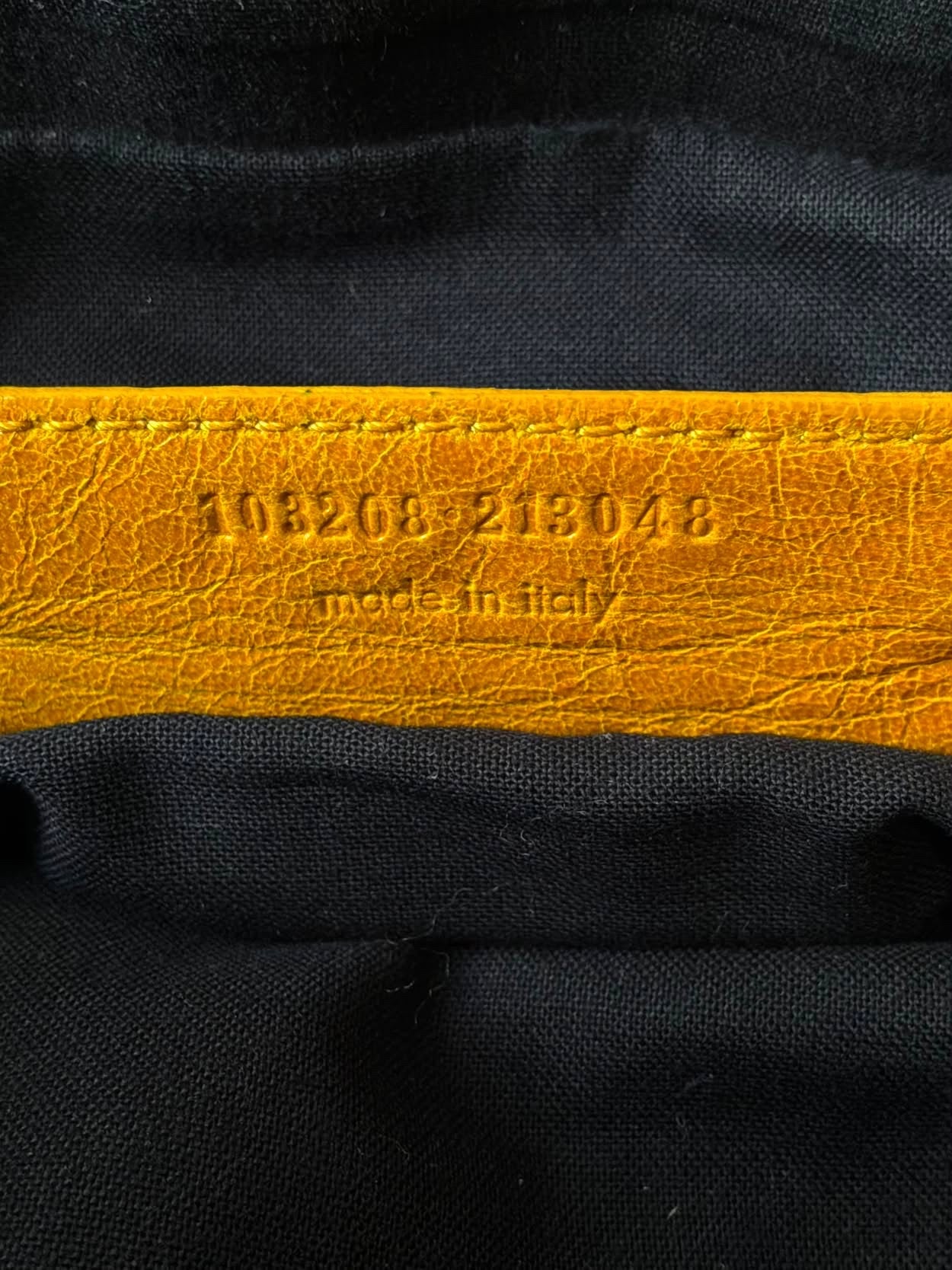 Balenciaga Le First Mustard Lambskin Bag