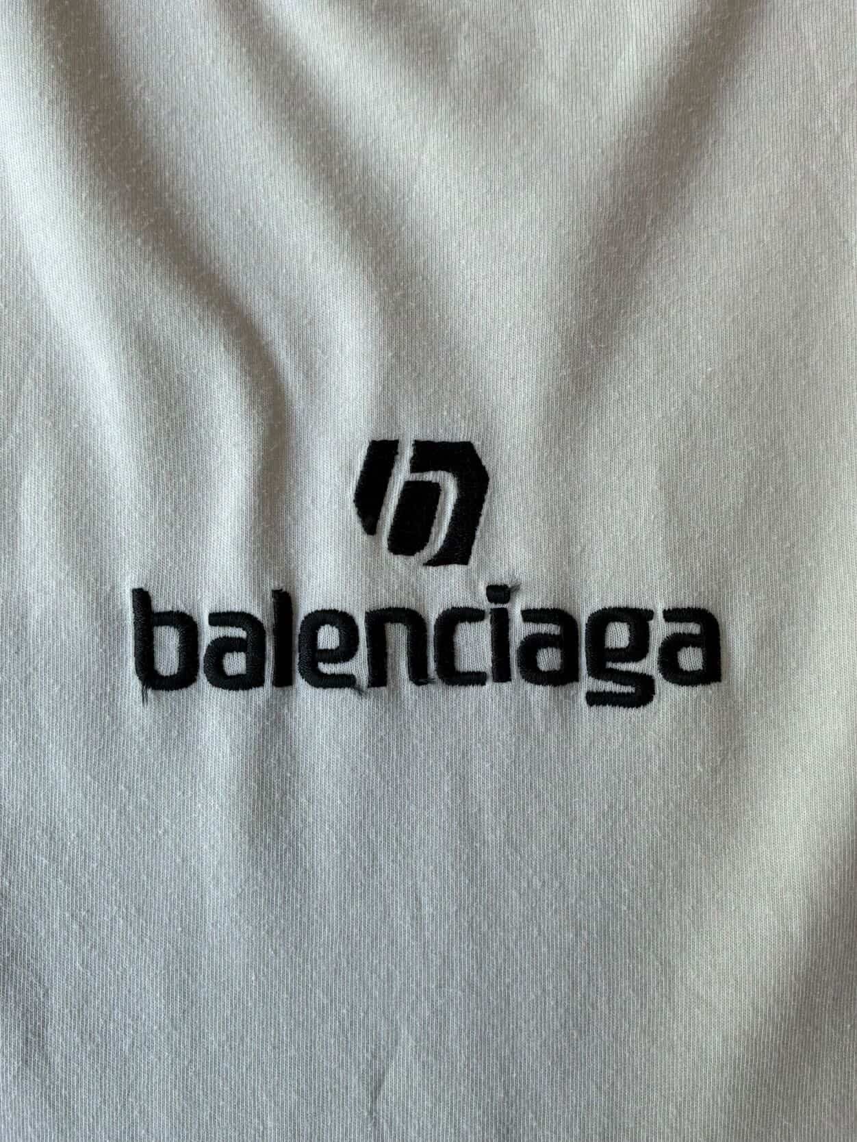Balenciaga Embroidered Script Tee