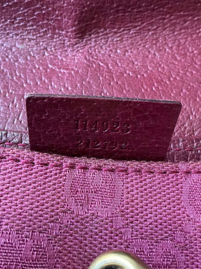 Gucci Pink Monogram Horsebit Chain Clutch/Shoulder Bag