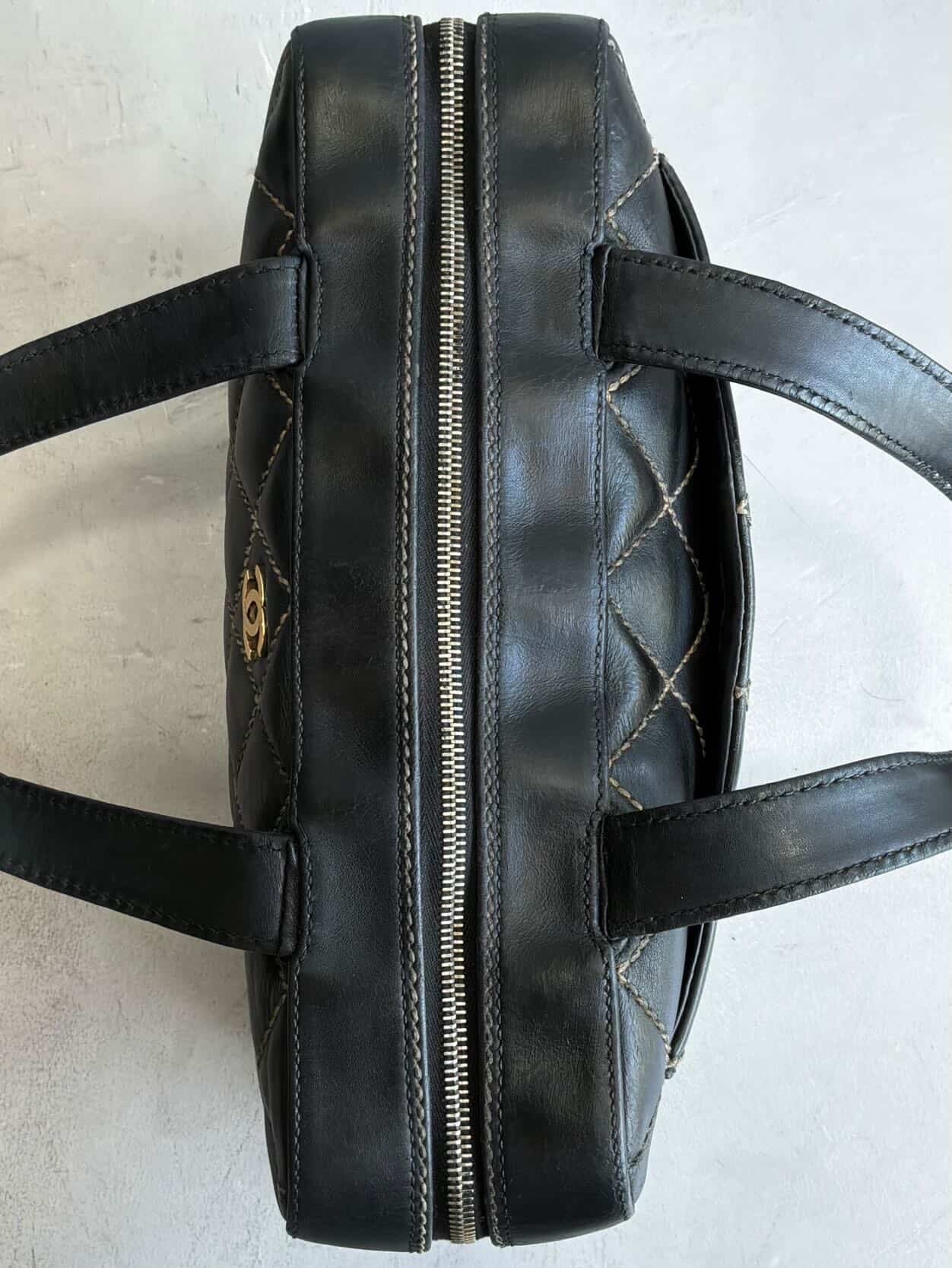 2002 Chanel Quilted Lambskin Boston Bag