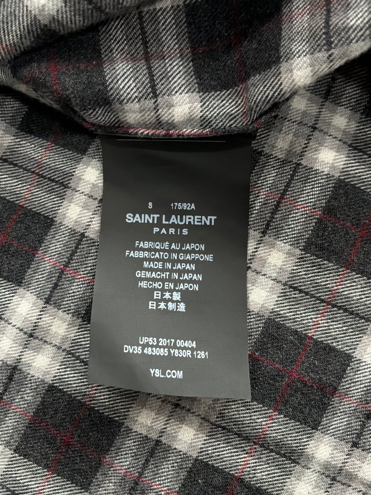 Saint Laurent Paris Flannel