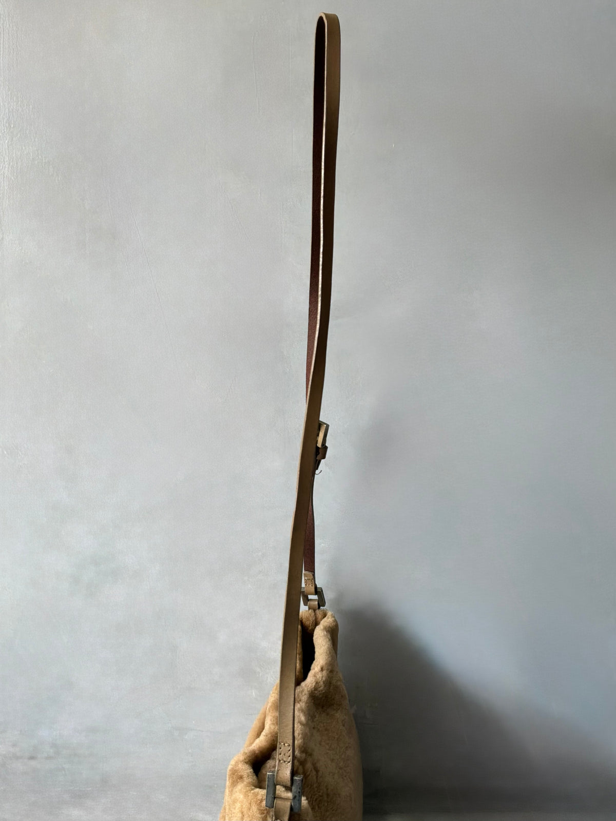Fendi Beige Faux Fur Crossbody Bag
