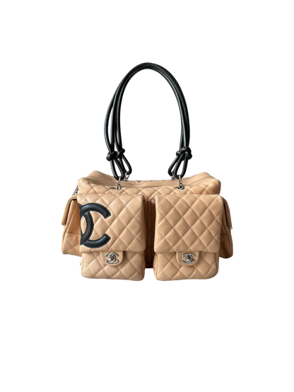Chanel Cambon Ligne Beige Reporter Bag