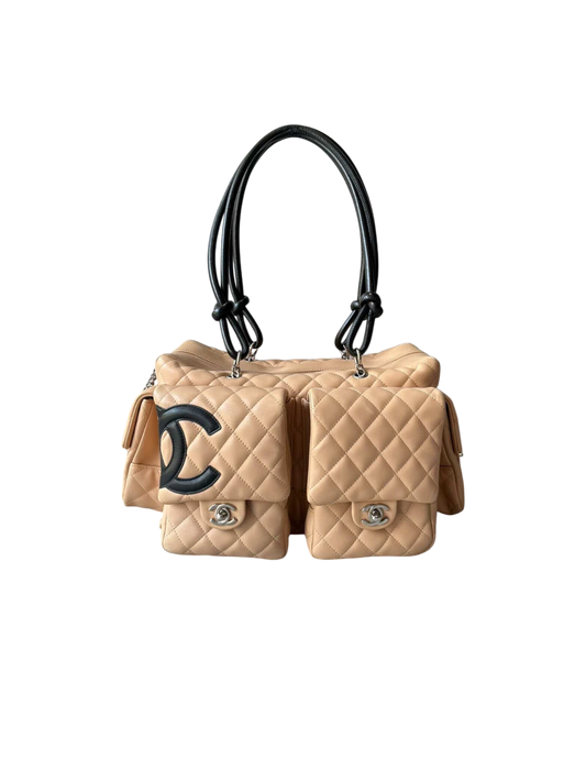 Chanel Cambon Ligne Beige Reporter Bag