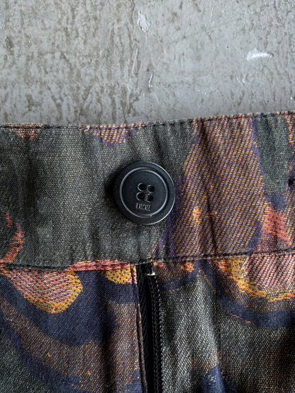 Dior X Peter Doig Oblique Camouflage Silk Shorts