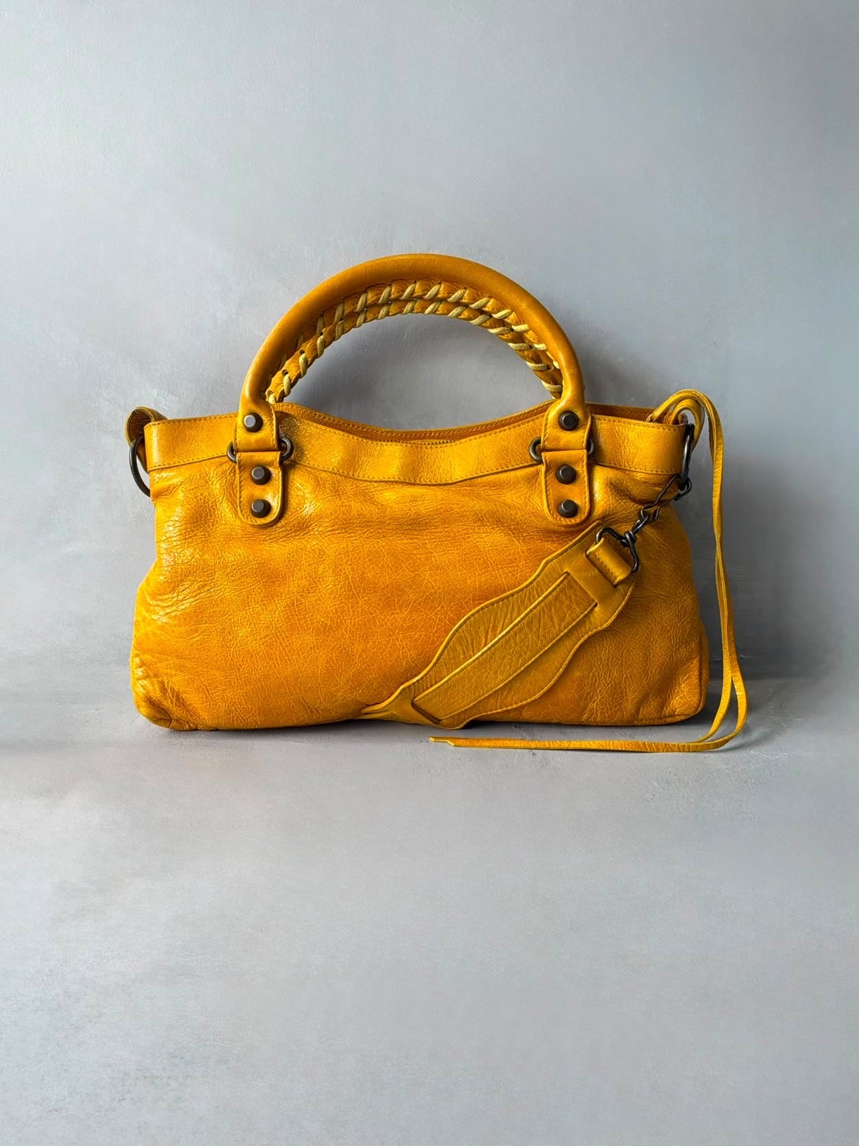 Balenciaga Le First Mustard Lambskin Bag