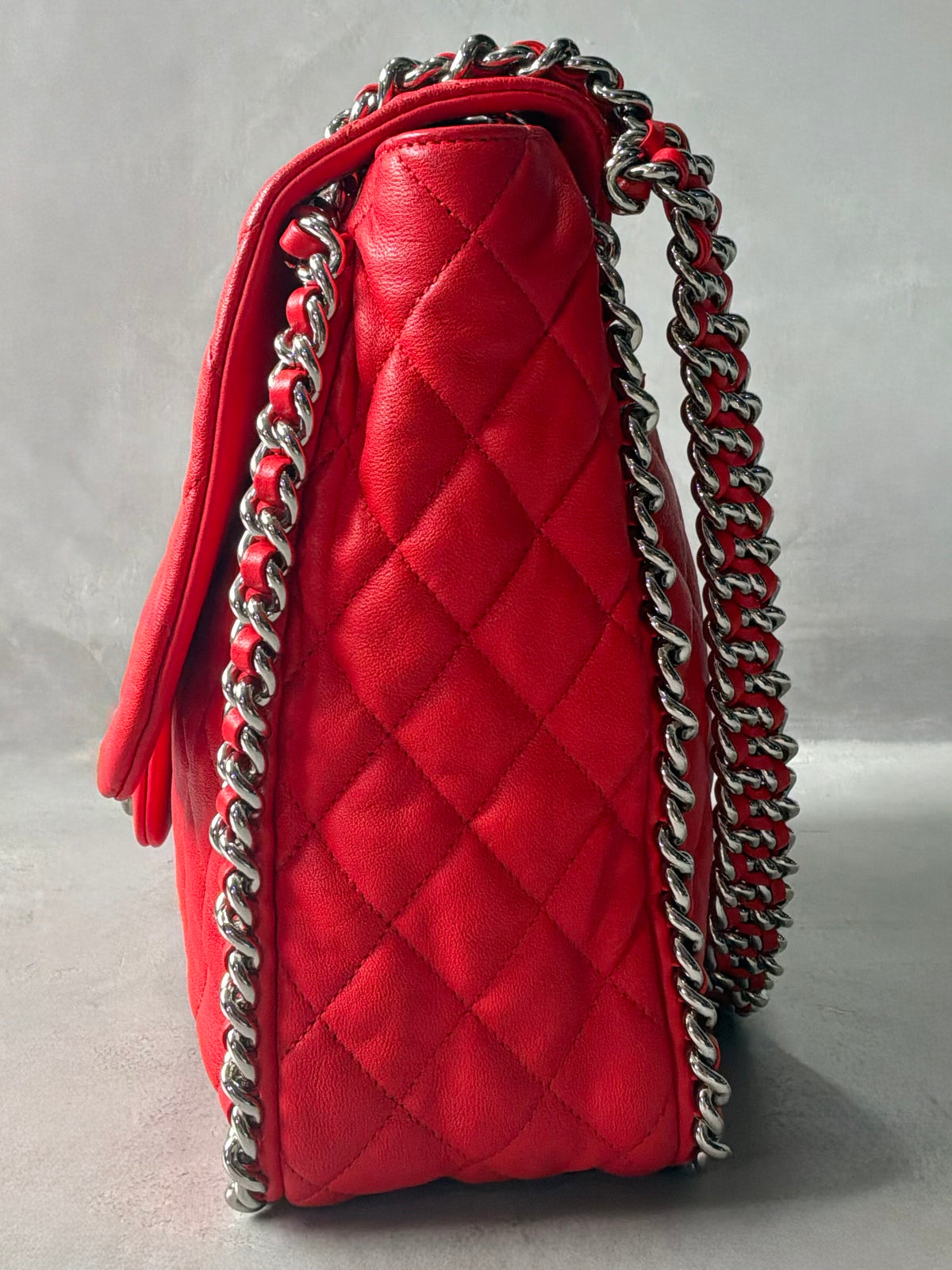 Chanel Chain Around Pink Maxi Flap