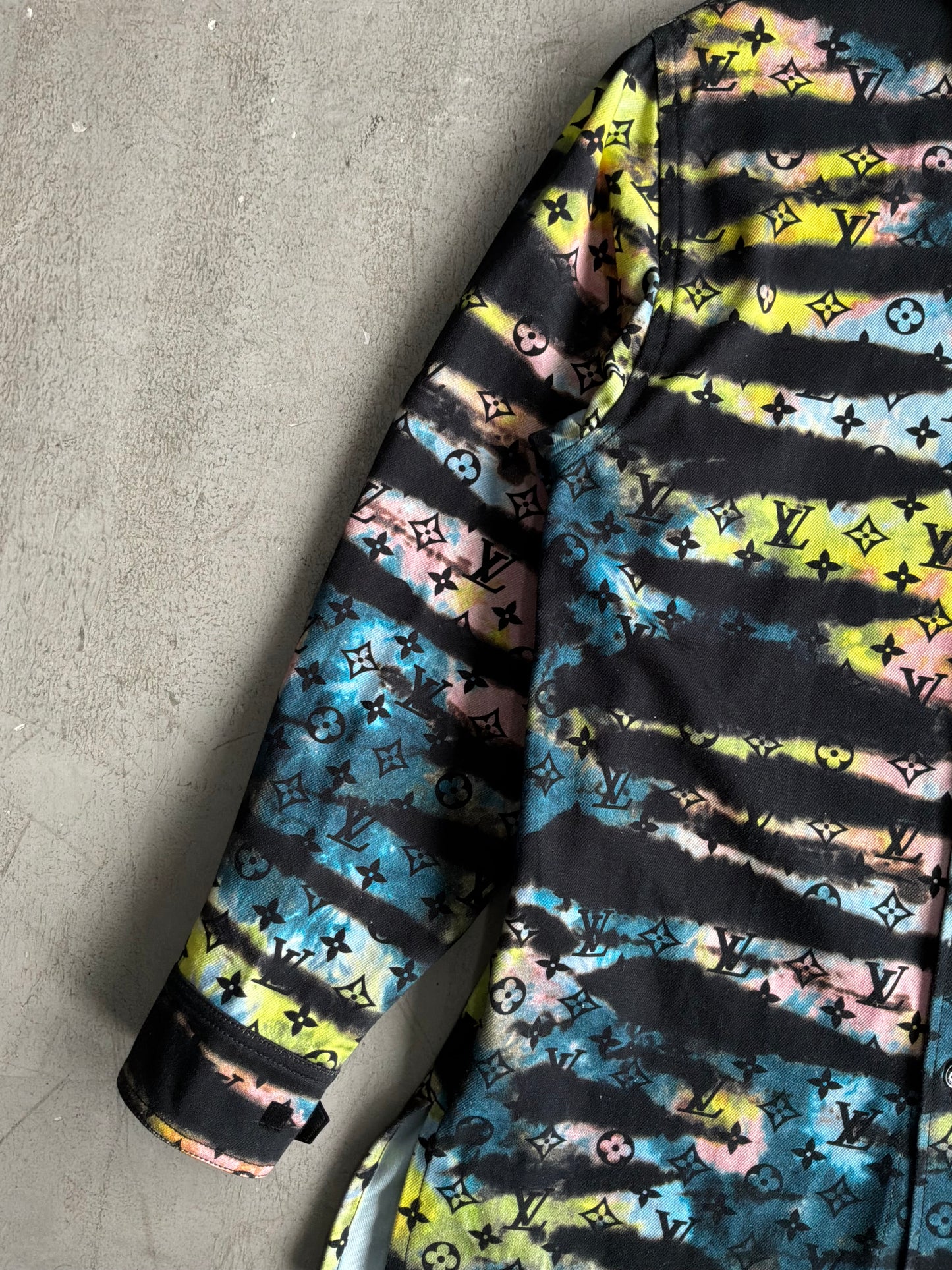 Louis Vuitton Multicolor Tie Dye Denim Shirt