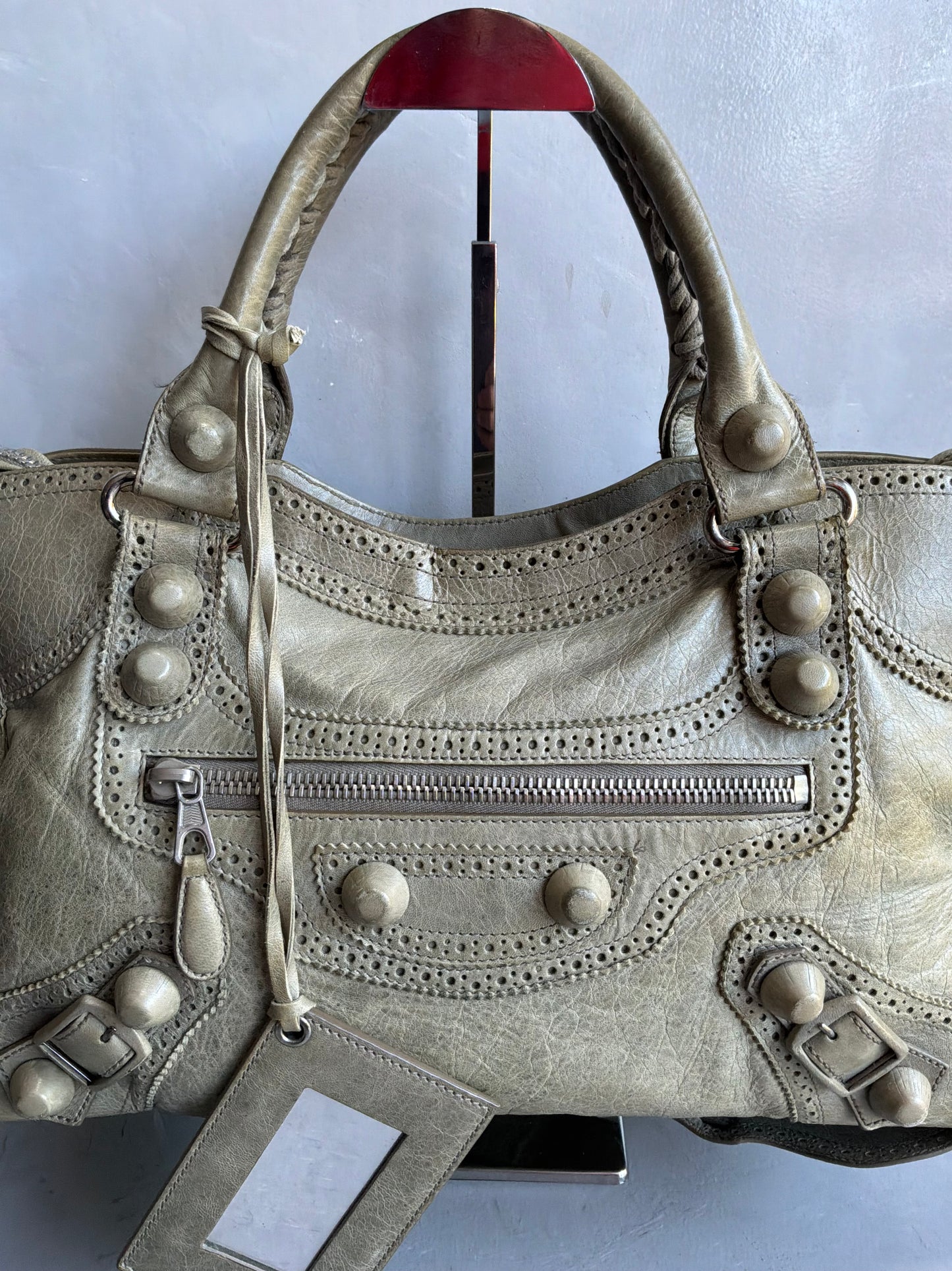 Balenciaga Classic City Giant Studs Beige