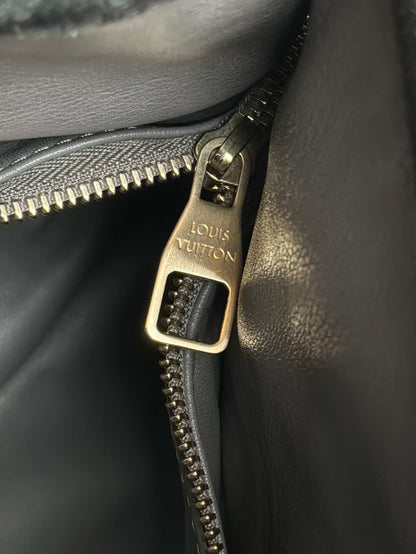 Louis Vuitton Suede Monogram Python Handle Shoulder Bag