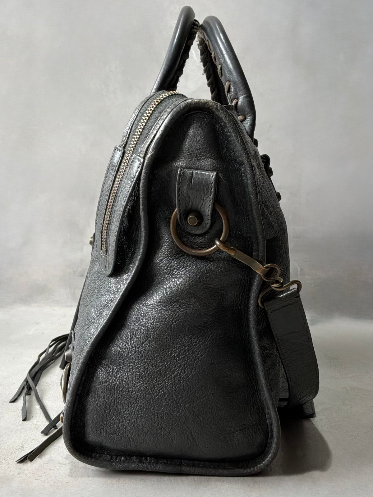 Balenciaga Classic City Gray on Brass Lambskin Bag