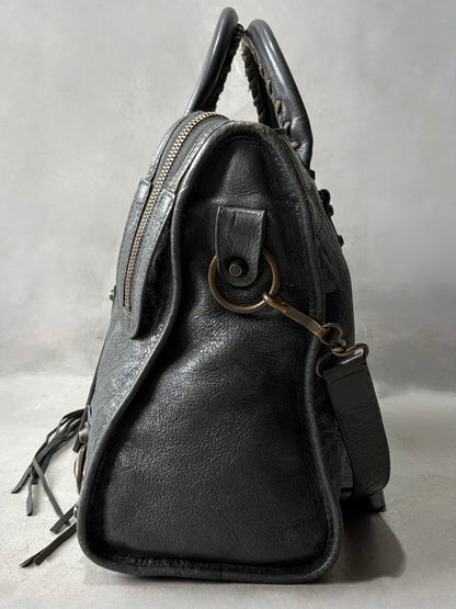 Balenciaga Classic City Gray on Brass Lambskin Bag