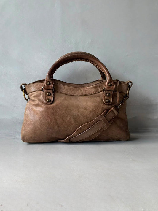 Balenciaga Le First Lambskin Brown Bag