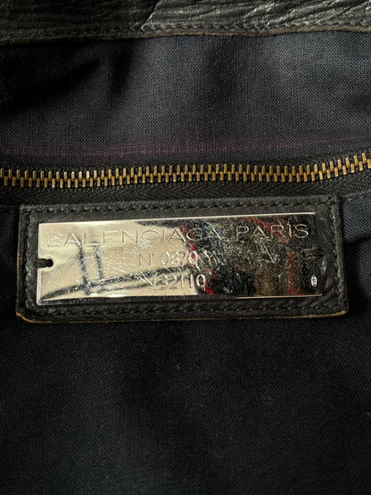 Balenciaga Work Black on Brass Lambskin Bag
