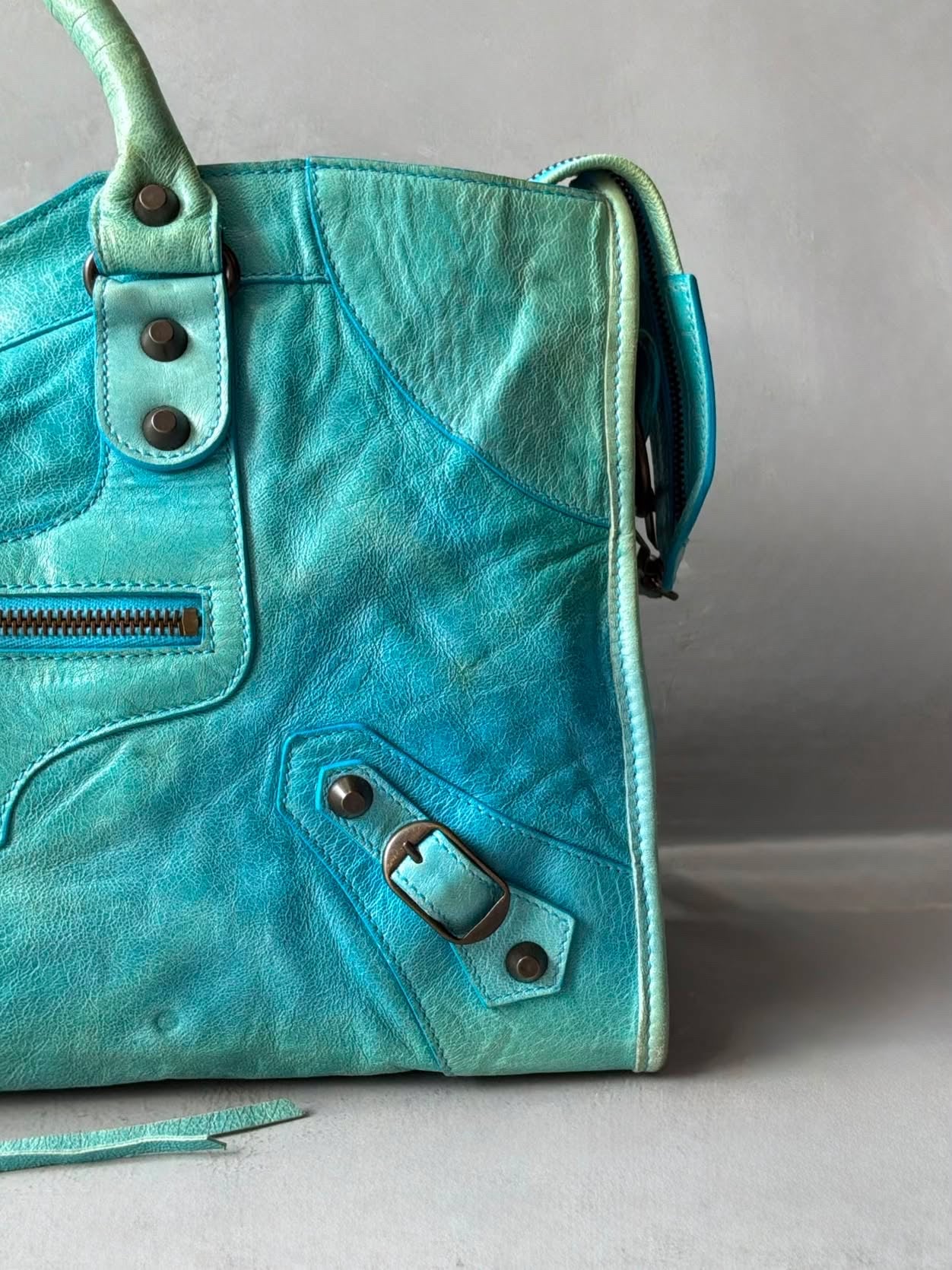 Balenciaga City Part Time Tortoise Lambskin Bag