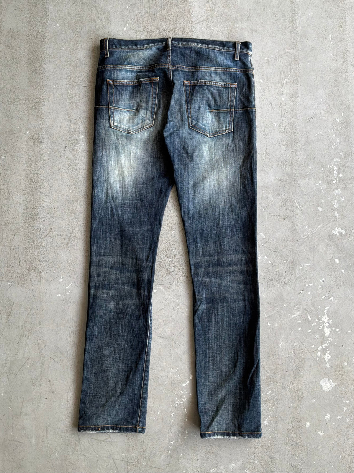 Dior Homme Kva Distressed  Raw Denim Jeans