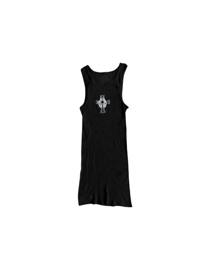 Womens Chrome Hearts Cross Logo Tank Dress