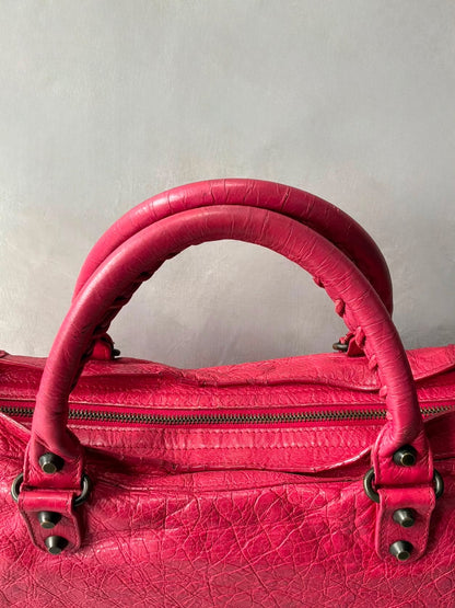Balenciaga City Red Lambskin Bag
