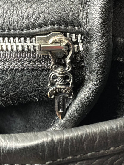 Chrome Hearts Cemetery Cross Patch Mail Leather Bag